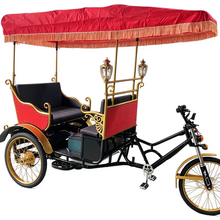 Electric Red Roof Tricycle Carriage