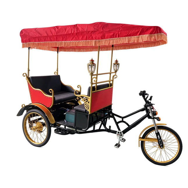 Electric Red Roof Tricycle Carriage
